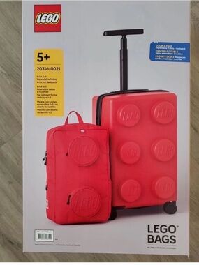 LEGO carry on and backpack for kids in red new